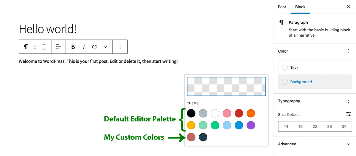 Custom Color Palette for Gutenberg - Foxtrot Media, Inc.